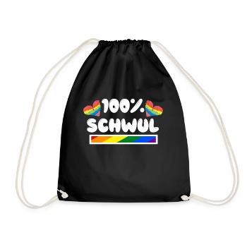 Schwul Sexualität Transgender Lgbt Statement Herz - Turnbeutel - Schwarz - Vorne