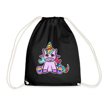Licorne LGBT Droits de la sexualité homosexuelle - Sac de sport léger - noir - Devant