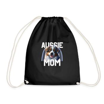 Australian Shepherd - Drawstring Bag - black - Front