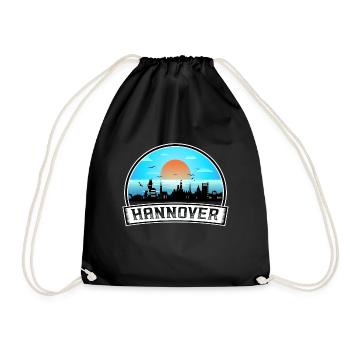 Hanovre Allemagne Skyline Vintage Sunset Travel Sou - Sac de sport léger - noir - Devant