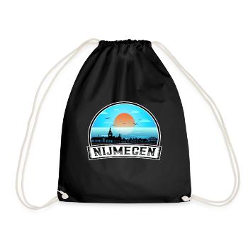 Nimègue Pays-Bas Skyline Vintage Sunset Voyage - Sac de sport léger - noir - Devant