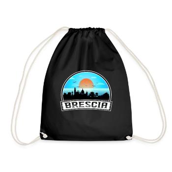 Brescia Italie Skyline Vintage Sunset Travel Souven - Sac de sport léger - noir - Devant