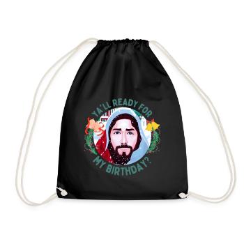 Jesus the Birthday Boy - Drawstring Bag - black - Front