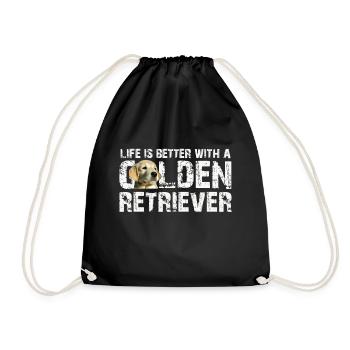 Golden retriever - Sac de sport léger - noir - Devant