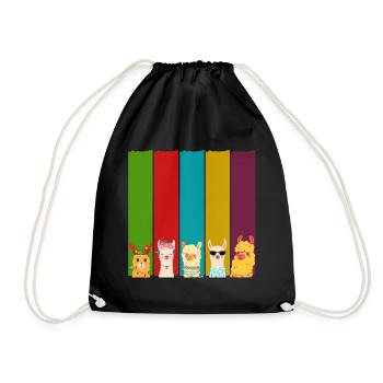 Mon équipe de vacances de lama - Sac de sport léger - noir - Devant