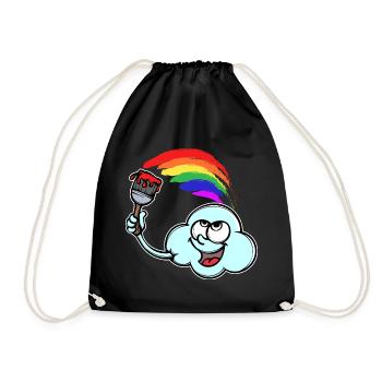 Drôle Lgbt Gay Arc-en-ciel Bisexuel Transgenre - Sac de sport léger - noir - Devant