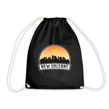 Nouvelle-Orléans Louisiane États-Unis Skyline Vintage Sunset T - Sac de sport léger - noir - Devant