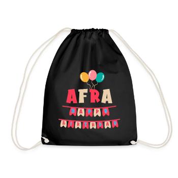 T-shirt Afra joyeux anniversaire joyeux anniversaire - Sac de sport léger - noir - Devant