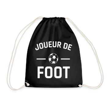Joueur de foot humour football cadeau footballeur - Sac de sport léger - noir - Devant