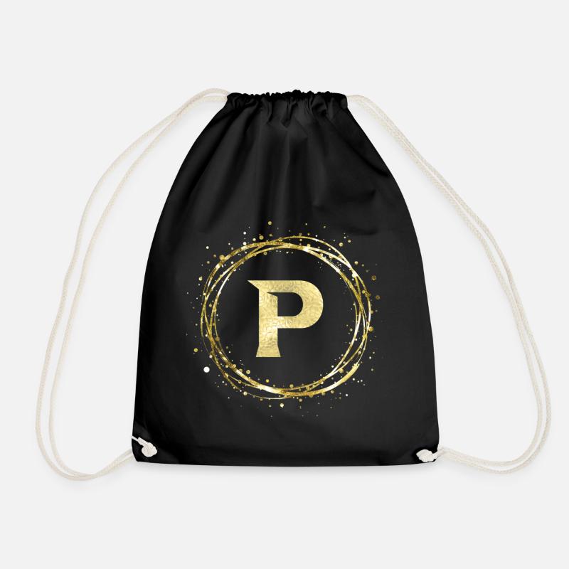 P - Drawstring Bag - black