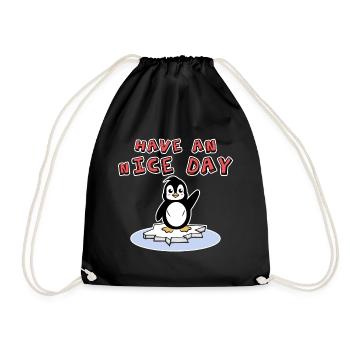 Pingouin Ice Bird Statement Cold Antarctica Animal - Sac de sport léger - noir - Devant