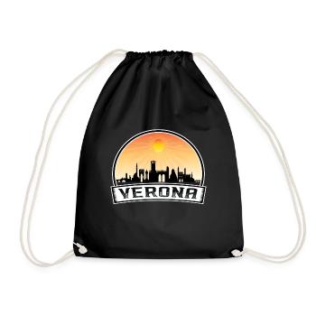 Vérone Italie Skyline Vintage Sunset Travel Souveni - Sac de sport léger - noir - Devant