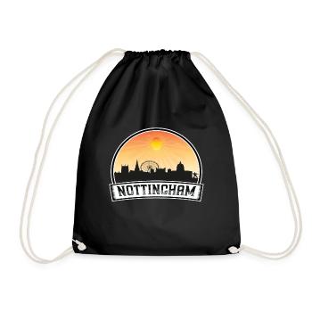 Nottingham Angleterre Skyline Vintage Sunset Travel S - Sac de sport léger - noir - Devant