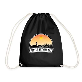 Valladolid Espagne Skyline Vintage Sunset Travel Sou - Sac de sport léger - noir - Devant