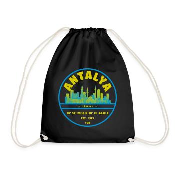 Insigne de la Skyline d’Antalya Turquie - Sac de sport léger - noir - Devant
