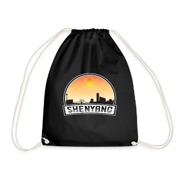 Shenyang Chine Skyline Vintage Sunset Travel Souve - Sac de sport léger - noir - Devant