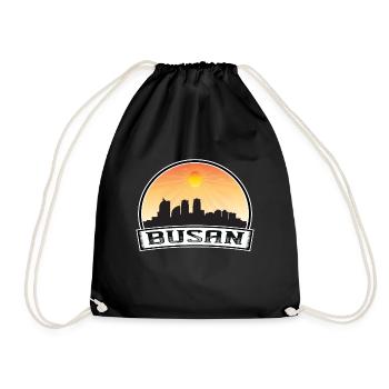 Busan Corée du Sud Skyline Vintage Sunset Travel So - Sac de sport léger - noir - Devant