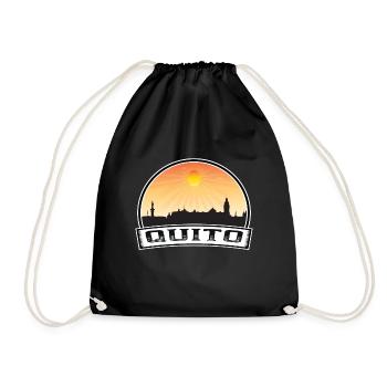 Quito Equador Skyline Vintage Sunset Travel Souven - Sac de sport léger - noir - Devant