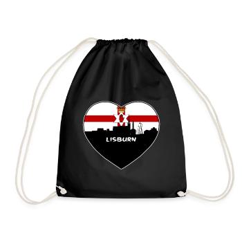 Lisburn Irlande du Nord Flag Skyline Travel Souve - Sac de sport léger - noir - Devant