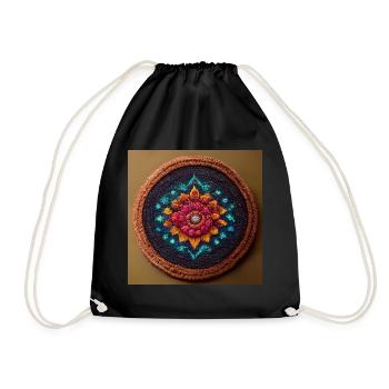 Boho Mandala Abstract - Drawstring Bag - black - Front