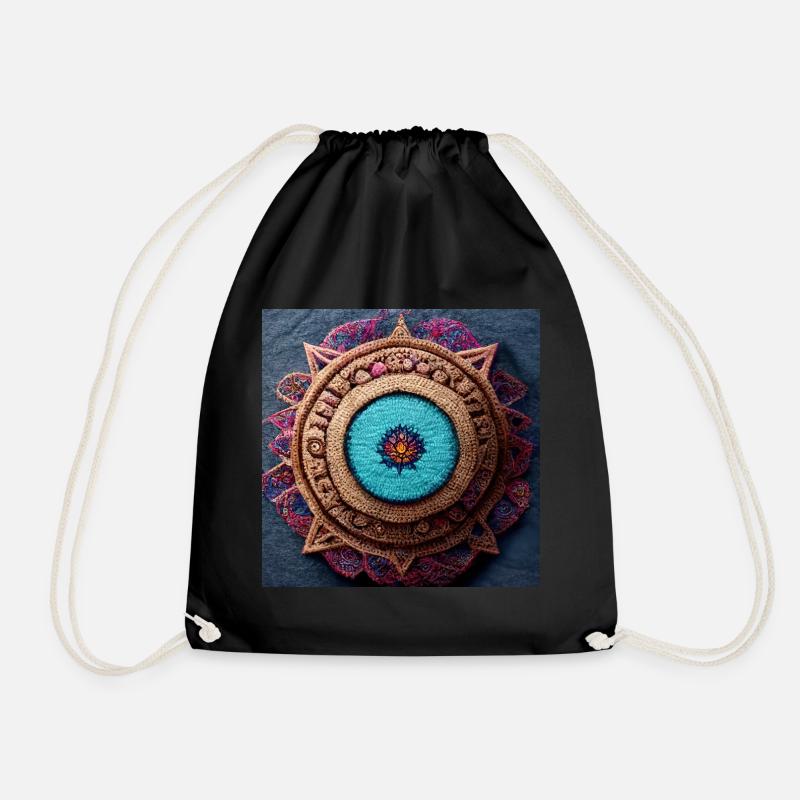 Boho Mandala Abstract - Turnbeutel - Schwarz
