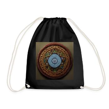 Boho Mandala Abstract - Drawstring Bag - black - Front