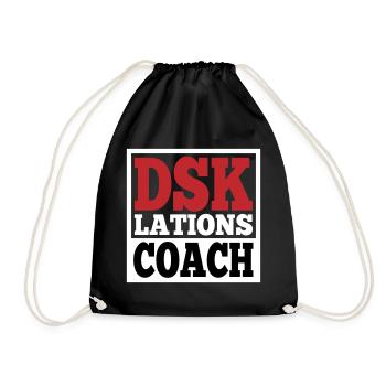 Deeskalationsteam DSKlations Coach Farben änderbar - Turnbeutel - Schwarz - Vorne