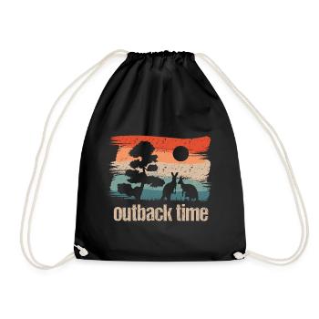 outback time retro style - Turnbeutel - Schwarz - Vorne