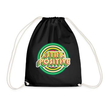 Stay Positive - Drawstring Bag - black - Front