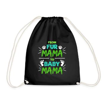 Mama Schwanger Babyfüße Baby Statement Familie - Turnbeutel - Schwarz - Vorne
