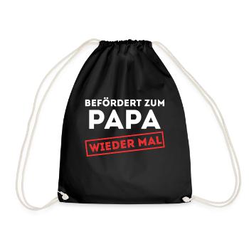 Famille enceinte Déclaration des parents Bébé Bonheur Papa - Sac de sport léger - noir - Devant