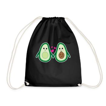 Avocado Herz Elternteil Schwanger Schwangerschaft - Turnbeutel - Schwarz - Vorne