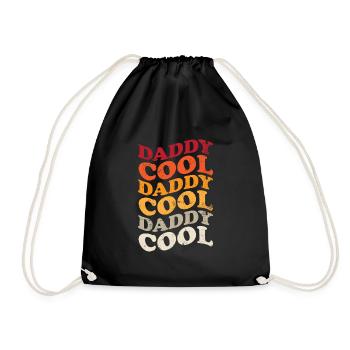 Daddy Cool Father Retro - Drawstring Bag - black - Front