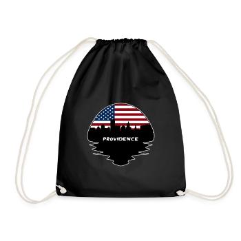 Providence Rhode Island États-Unis Flag Skyline Silhouett - Sac de sport léger - noir - Devant