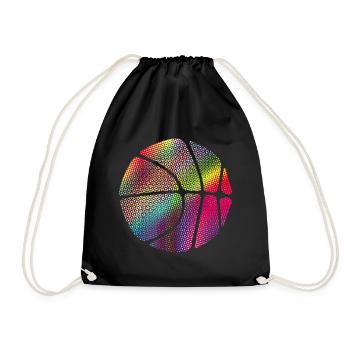 Basketball silhouette - Turnbeutel - Schwarz - Vorne