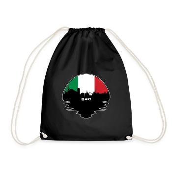 Bari Italie Flag Skyline Silhouette Voyage - Sac de sport léger - noir - Devant