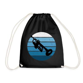 Trumpet player Trumpeter Trumpet Jazz Trumpeter - Drawstring Bag - black - Front