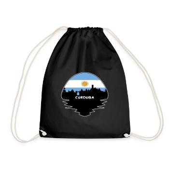 Cordoba Argentine Flag Skyline Silhouette Voyage - Sac de sport léger - noir - Devant