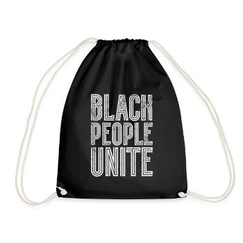 Black People Unite - Turnbeutel - Schwarz - Vorne