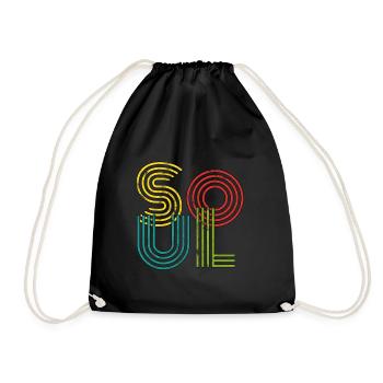 Soul vintage - Drawstring Bag - black - Front