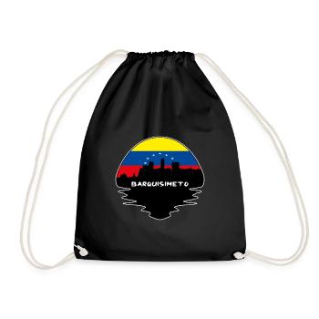 Barquisimeto Venezuela Flagge Skyline Silhouette Tra - Turnbeutel - Schwarz - Vorne