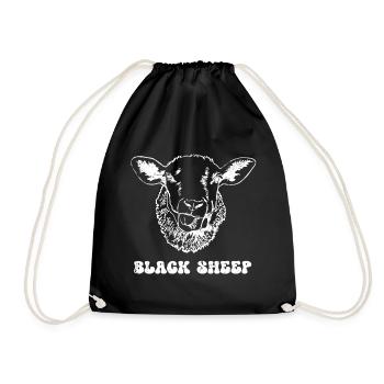 Black Sheep Retro - Turnbeutel - Schwarz - Vorne
