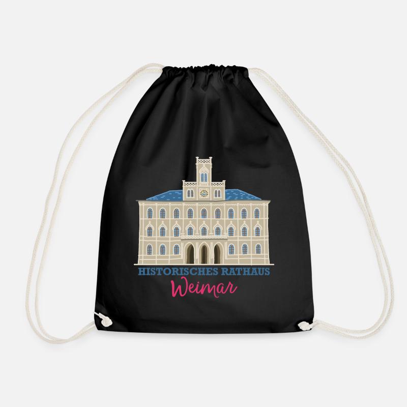 Weimar, Historisches Rathaus, Deutschland - Turnbeutel - Schwarz