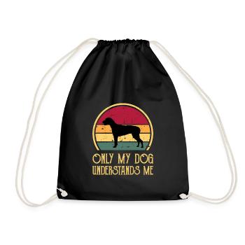 American Foxhound Dog Love Silhouette Retro Sunset - Sac de sport léger - noir - Devant