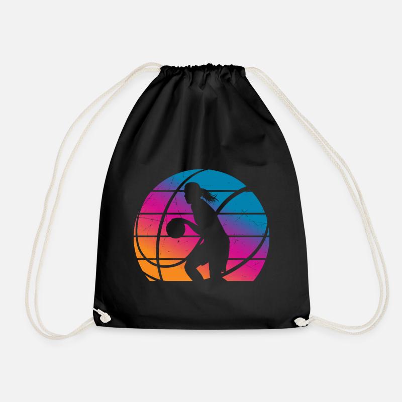 Basketball Mädchen Frau - Turnbeutel - Schwarz