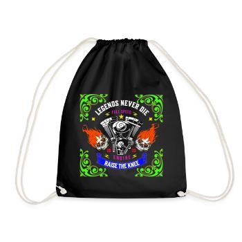 LEGENDS NEVER DIE - Drawstring Bag - black - Front