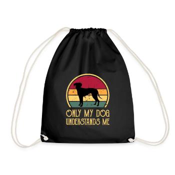 Blue Lacy Dog Lover Silhouette Vintage Sunset - Sac de sport léger - noir - Devant