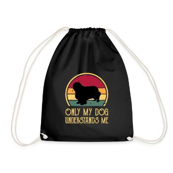Clumber Spaniel Dog Love Silhouette Vintage Sunset - Sac de sport léger - noir - Devant