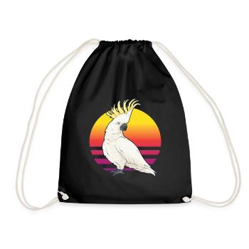 Kakadu im Sonnenaufgang - Turnbeutel - Schwarz - Vorne