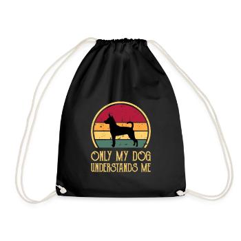 Decker Rat Terrier Dog Silhouette Retro Sunset - Sac de sport léger - noir - Devant
